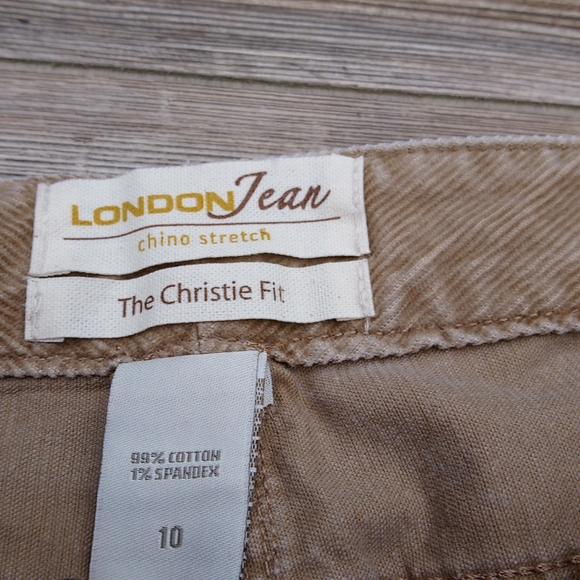 London Jean Chino Stretch Tan Corduroy Pants - Picture 6 of 13